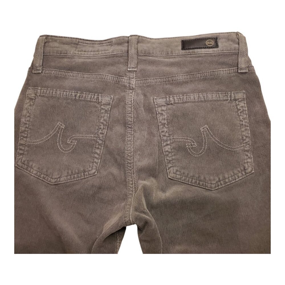 AG ADRIANO GOLDSCHMIED SZ 26R Farrah Skinny High-rise Medium Gray Corduroy Jeans - Picture 6 of 13
